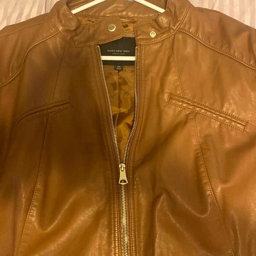 Marc New York Brown leather jacket 3XL